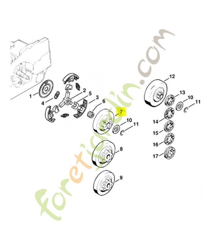 Pignon 1121-640-2004 stihl