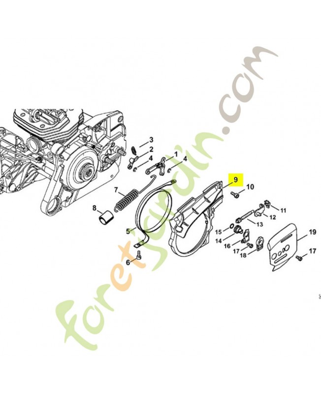 Couvercle 1144-021-1100. Pièce détachée Stihl / Vicking