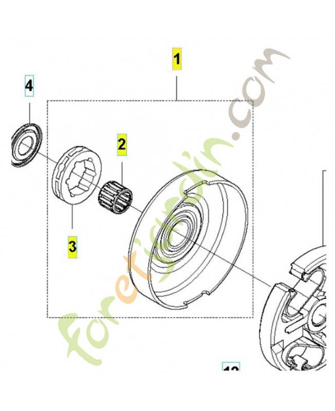 TAMBOUR D EMBRAYAGE COMPLET TAMBOUR D EMBRAYAGE COMPLET