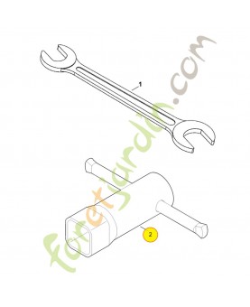Cle a quatre pans 0000-893-0700. Pièce détachée Stihl / Vicking