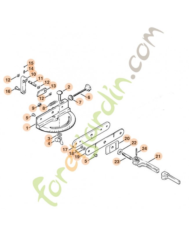 Support pivotant pour chaîne Oilomatic Support pivotant pour chaîne Oilomatic