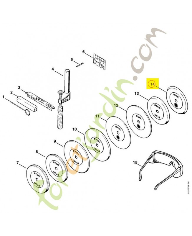 Meule pour limiteur 5203-750-7015. Pièce détachée Stihl / Vicking Meule pour limiteur 5203-750-7015. Pièce détachée Stihl / Vicking
