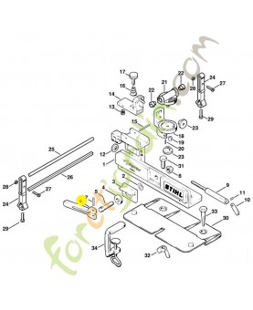 Levier de serrage 5604-752-2400. Pièce détachée Stihl / Vicking