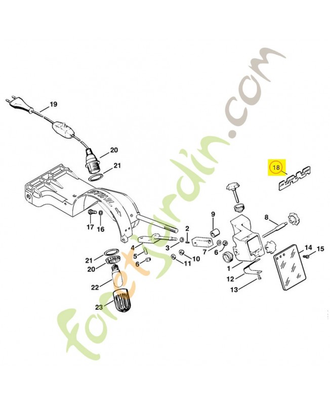 Jeu de pièces de plaque de calage 0.325" 5804-007-1001 - Pièce détachée Stihl / Vicking