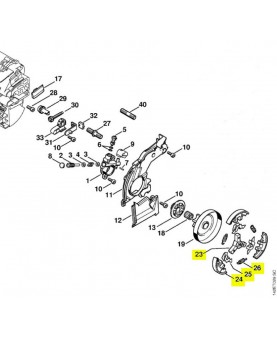 Embrayage 1129-160-2000. Pièce détachée Stihl