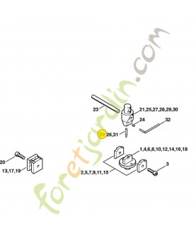 Mandrin 1/4 ng3 5804-757-9301. Pièce détachée Stihl / Vicking