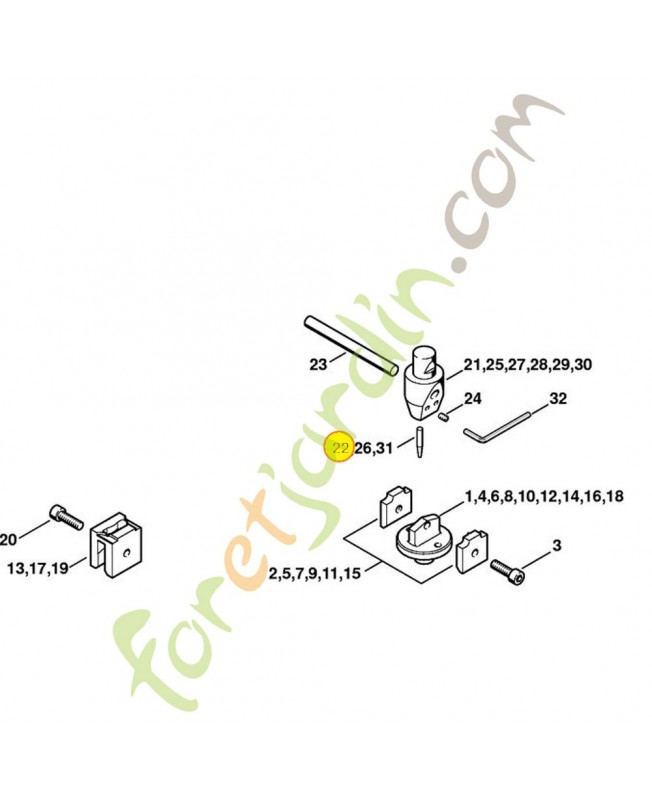 Mandrin 1/4 ng3 5804-757-9301. Pièce détachée Stihl / Vicking Mandrin 1/4 ng3 5804-757-9301. Pièce détachée Stihl / Vicking