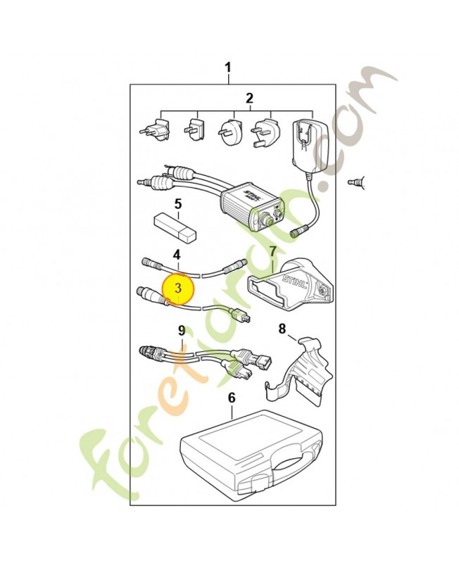 Câble de diagnostic M-Tronic Stihl réf. 5910-840-0408