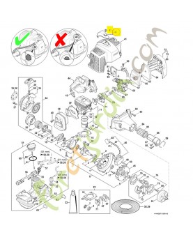 Recouvrement 4149-080-0401. Pièce détachée Stihl / Vicking
