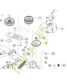 Poulie de coupe 532173435. Pièce de rechange Husqvarna