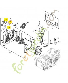 Poignee Poignée d.3,0mm 0000-190-3409. Pièce détachée Stihl / Vicking