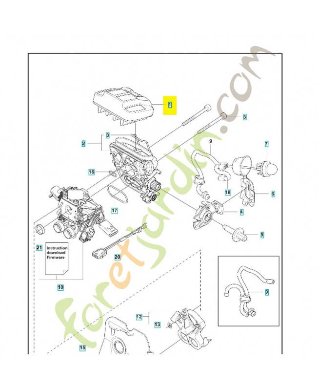 Filtre a air 505126306. Pièce de rechange Husqvarna