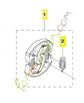 EMBRAYAGE COMPLET 586864001. Pièce de rechange Husqvarna référence 586864001