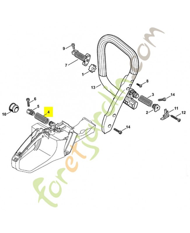 Ressort 1140-791-3102. Pièce détachée Stihl / Vicking