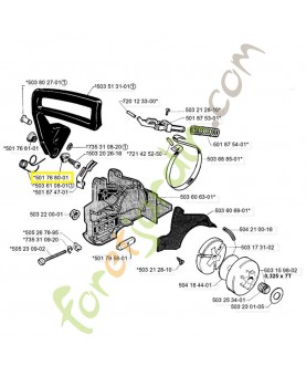 Bouchon 501768001. Pièce de rechange Husqvarna