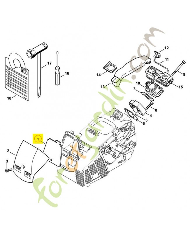 Filtre a air 1132-124-0800. Pièce détachée Stihl 