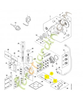 Piston distributeur RE01-510-0301. Pièce détachée Stihl / Vicking