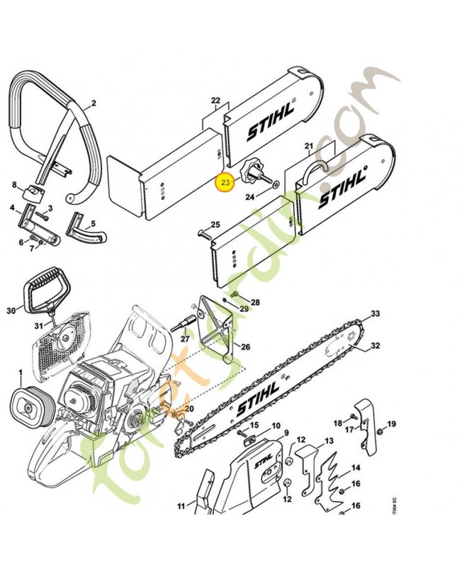 Mollette de serrage 9570-601-1880. Pièce de rechange Sithl / Vicking