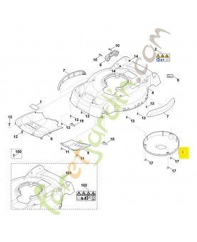 Recouvrement 6383-706-0712. Pièce détachée Stihl / Vicking