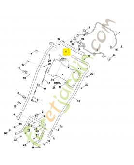 Poignée 6378-790-0501. Pièce détachée Stihl / Vicking