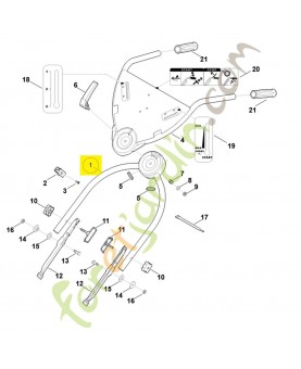 Partie centrale de guidon 6375-780-2900. Pièce de rechange Sithl / Vicking