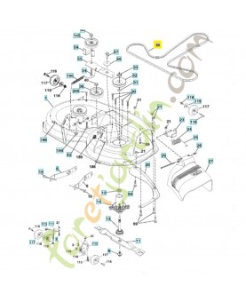 Courroie de coupe 532144959. Pièce de rechange Husqvarna