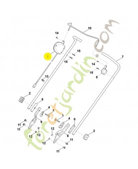 Interrupteur homme mort 6350-430-0405. Pièce détachée Stihl / Vicking