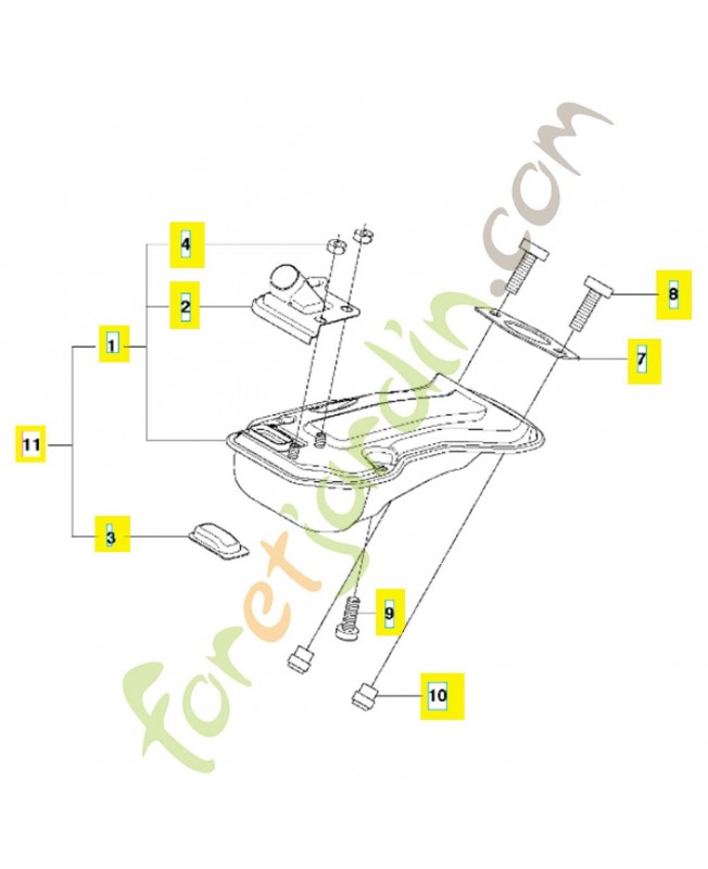 SILENCIEUX COMPLET 577742001. Pièce de rechange Husqvarna