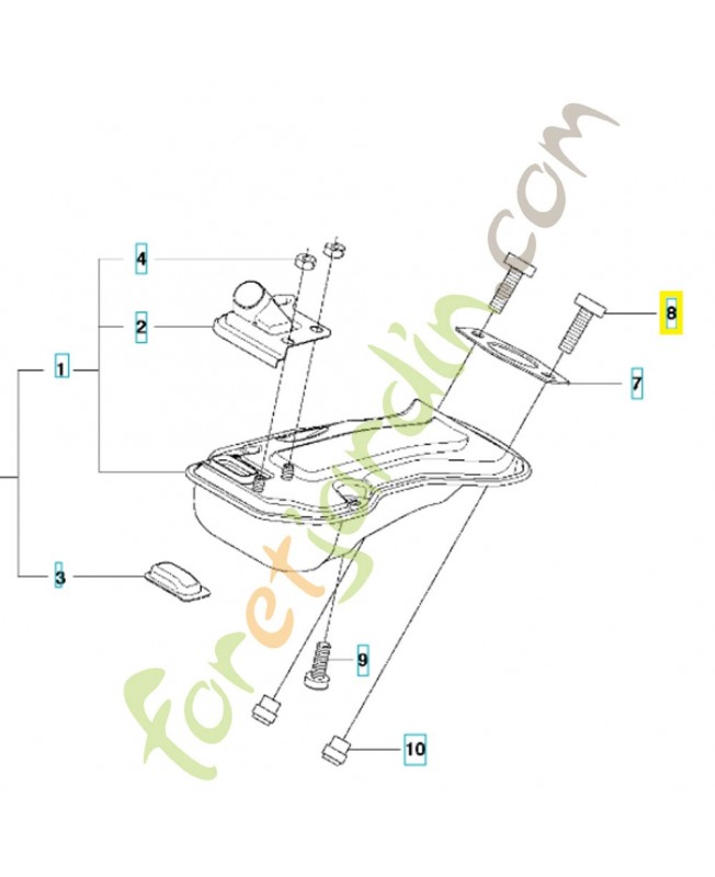 Boulon 522638801. Pièce de rechange Husqvarna