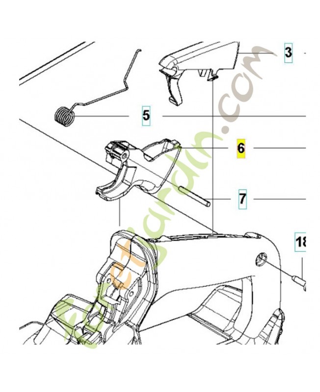 Gâchette Husqvarna ref. 576956701