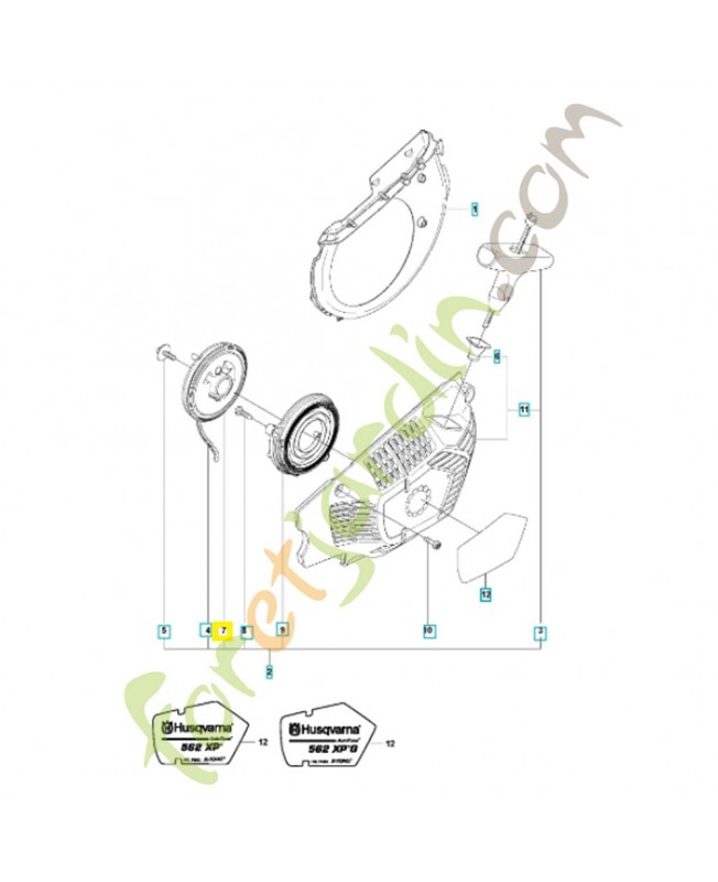 Poulie de lanceur référence 505158101 husqvarna