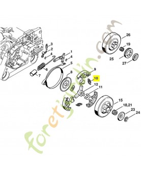 Ressort pour tronçonneuse stihl 0000-997-0909