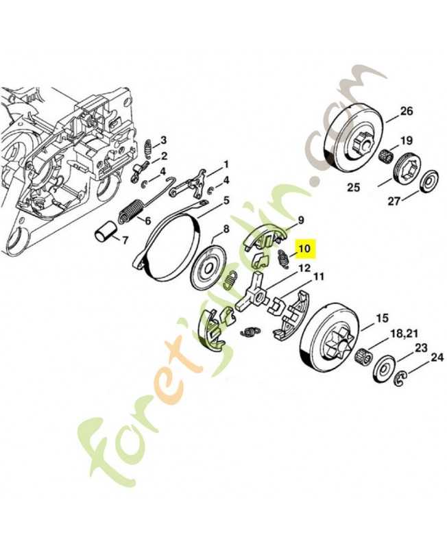 Ressort pour tronçonneuse stihl 0000-997-0909