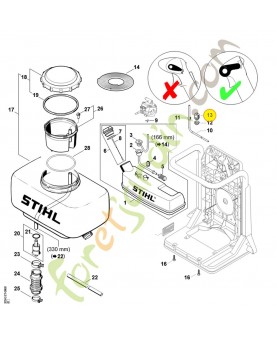 Aération du réservoir 4203-350-5801. Pièce de rechange Sithl