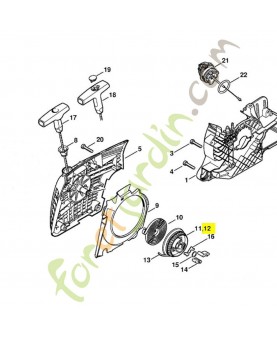 Poulie a câble 1133-195-0400. Pièce détachée Stihl / Vicking