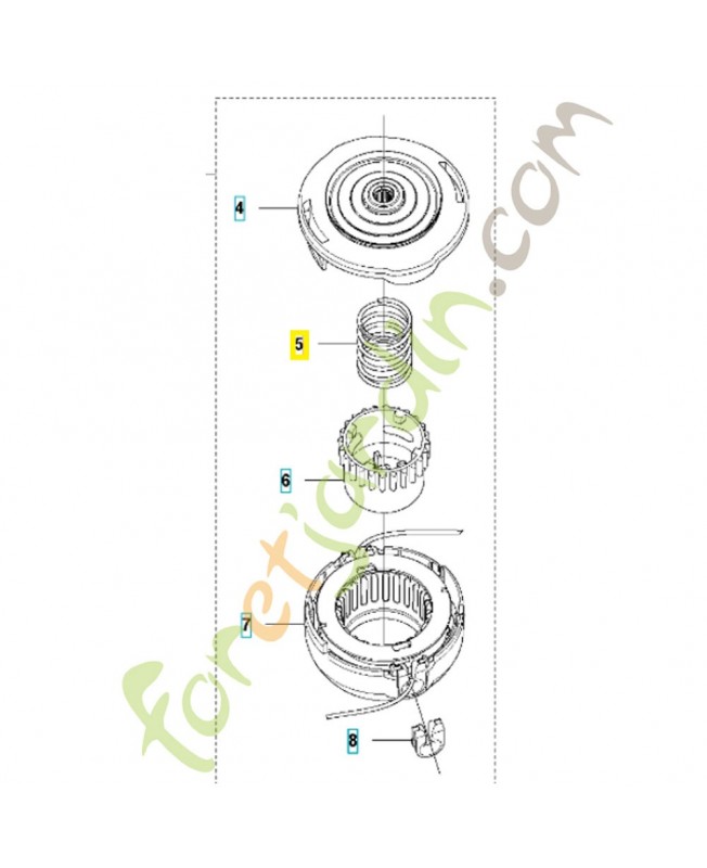 Ressort 577050301. Pièce de rechange Husqvarna