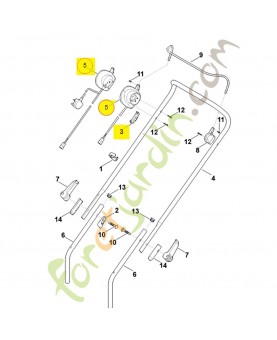 Interrupteur homme mort 6338-430-0405. Pièce détachée Stihl / Vicking
