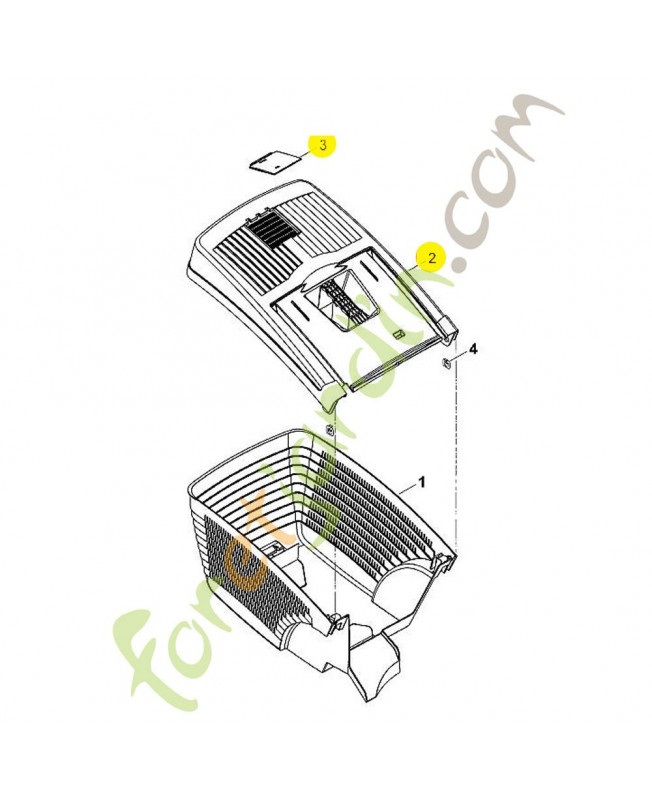 Bac ramassage supérieur 6336-760-2100. Pièce de rechange Sithl / Vicking