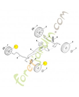 Roue complète 150 6320-700-0406. Pièce détachée Stihl / Vicking