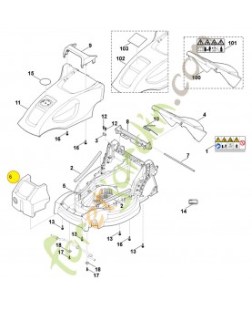 Poids supplémentaire 6311-701-9901. Pièce détachée Stihl / Vicking