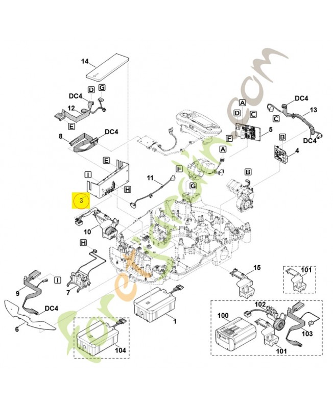 Module électronique 6309-430-1422. Pièce détachée Stihl / Vicking
