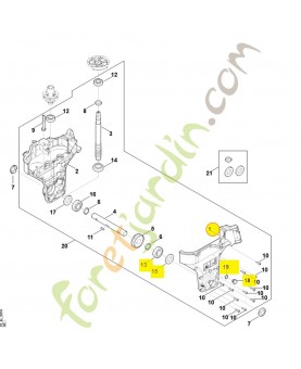 Carter de réducteur 6241-640-0493. Pièce détachée Stihl / Vicking
