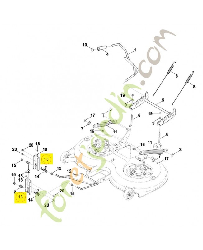 Patte de fixation 6170-703-6951. Pièce détachée Stihl / Vicking Patte de fixation 6170-703-6951. Pièce détachée Stihl / Vicking