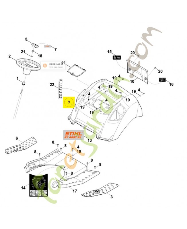 Recouvrement 6165-706-0702. Pièce détachée Stihl / Vicking Recouvrement 6165-706-0702. Pièce détachée Stihl / Vicking