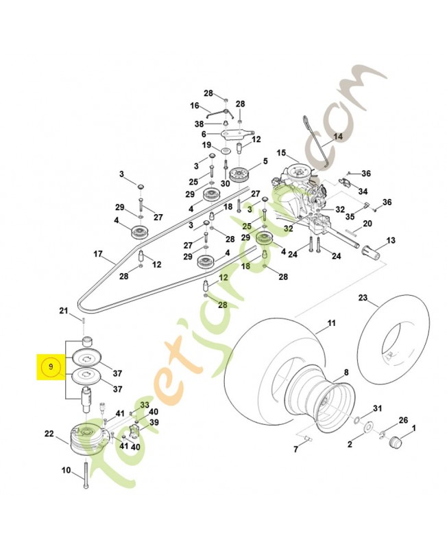 Poulie à gorge 6165-700-2501. Pièce détachée Stihl / Vicking Poulie à gorge 6165-700-2501. Pièce détachée Stihl / Vicking