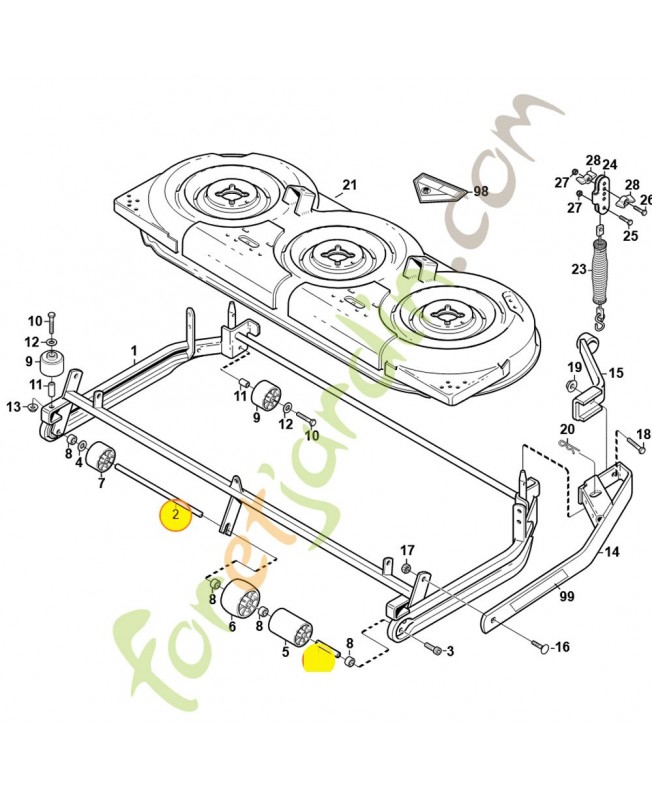 Axe 6155-704-0910. Pièce de rechange Sithl / Vicking