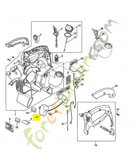 Poignée 4229-791-0200. Pièce de rechange Sithl / Vicking