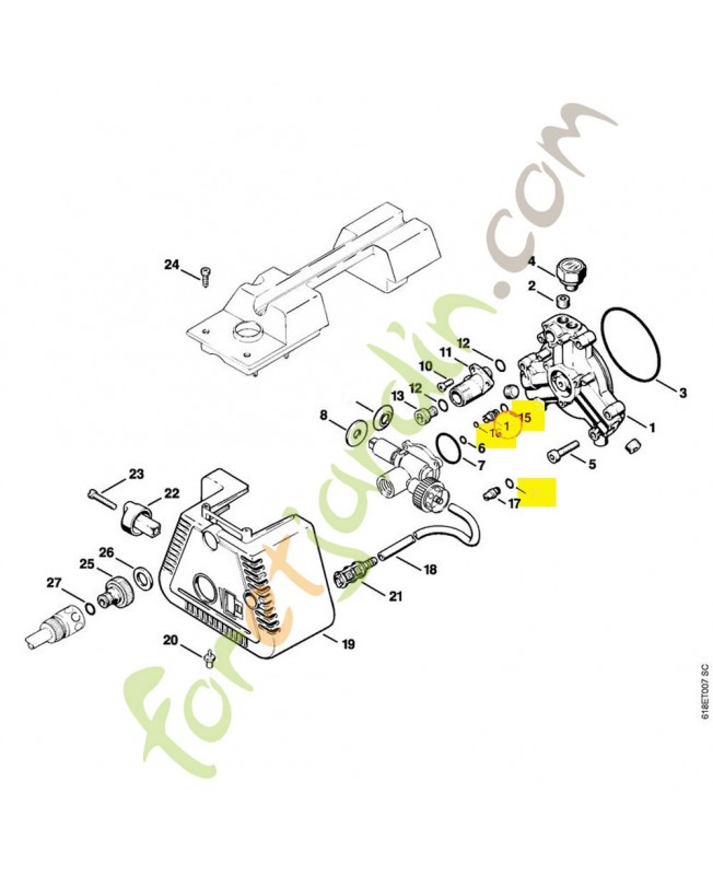 Soupape+joint 4717-700-6201. Pièce détachée Stihl / Vicking