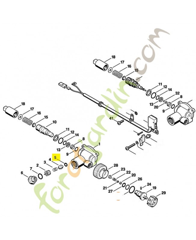Joint torique 5x2.5 9645-945-7458. Pièce de rechange Sithl / Vicking