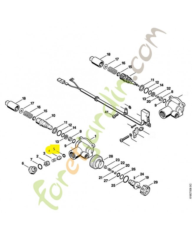 Piston distributeur 4703-510-0305. Pièce de rechange Sithl 